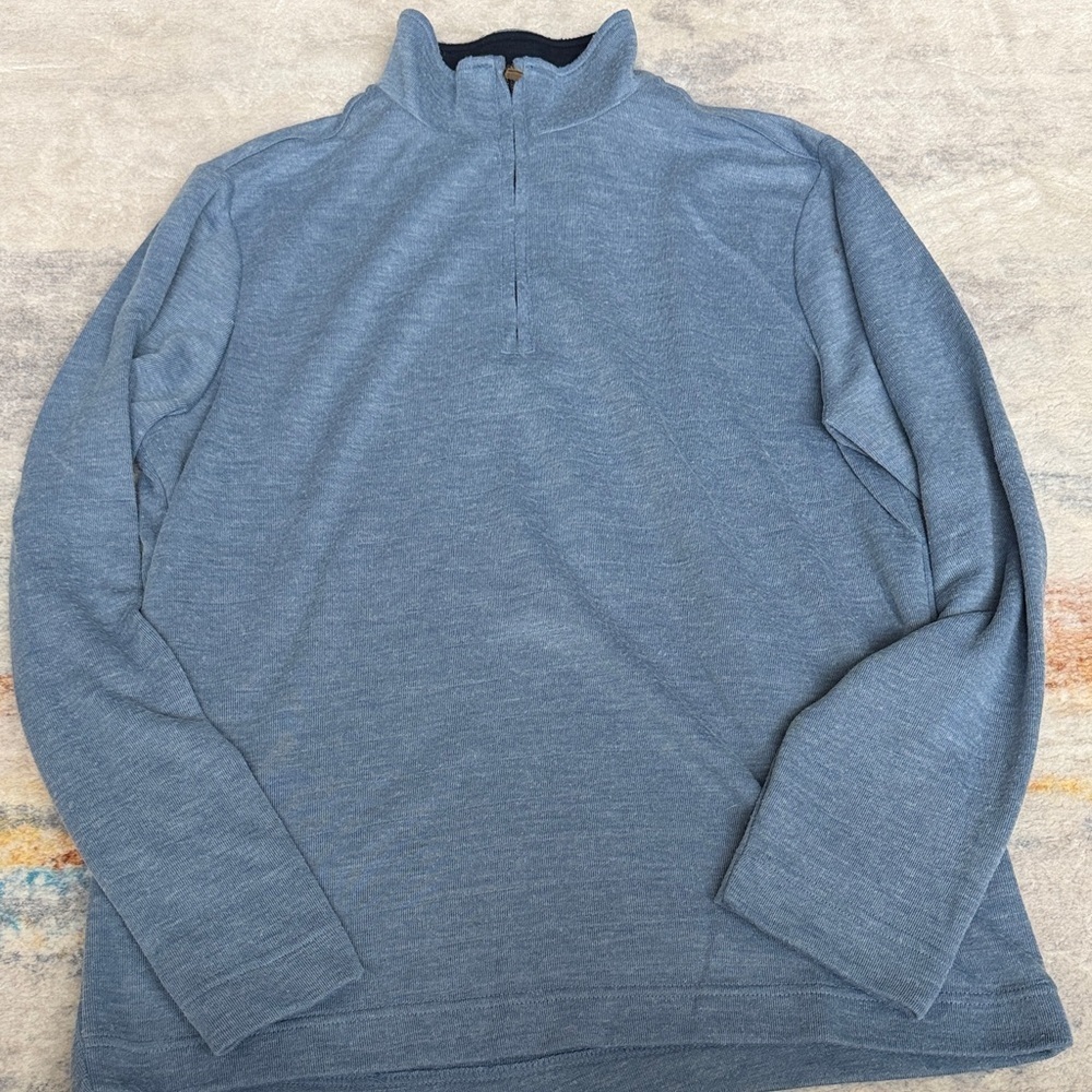 (282)Banana Republic Blue Zip Up Sweater